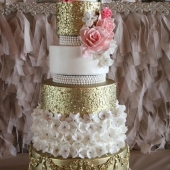 свадебный торт золотой
