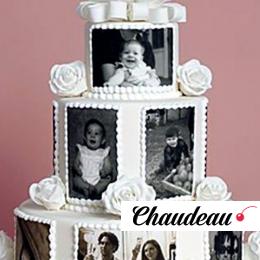 свадебный торт с фотопечатью