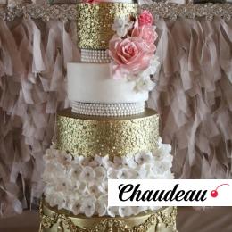 свадебный торт золотой