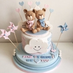 Детский торт «Братик и сестричка» на заказ