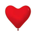 Латексный воздушный шар-сердце (16''/41 см) Красный 1 шт. на заказ