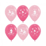 Воздушный Шар (12''/30 см) С Рождением доченьки!, Розовый, 1 шт с гелием. на заказ