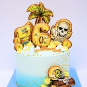 Детский торт «Остров пиратов» на заказ