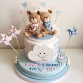 Детский торт «Братик и сестричка» на заказ