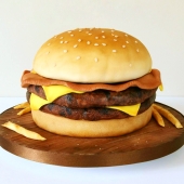 Торт праздничный «Гамбургер» на заказ