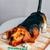 Праздничный торт «Собака»