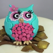 Праздничный торт «Сова на ветке» на заказ