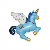 Шар (44''/112 см) Фигура, Волшебный единорог, 1 шт. на заказ