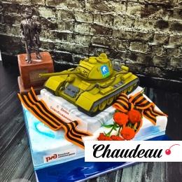 Праздничный торт «Танк с цифрой» фото 1 Праздничный торт «Танк с цифрой» на заказ