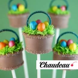 Пасхальные кейк попсы «Корзинка с яйцами» на заказ