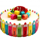 Торт на выпускной «Пока 4 класс!» на заказ