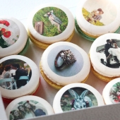 Макаруны с фотопечатью «Свадьба» на заказ