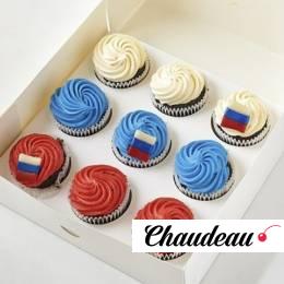 Капкейки на 9 мая «Россия» фото 1 Капкейки на 9 мая «Россия» на заказ