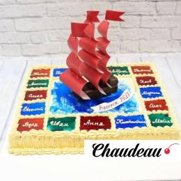 Торт на выпускной «Алые паруса» на заказ