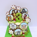 Торт детский «Мультфильмы» на заказ