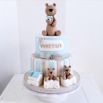 Торт детский «Мишки на поезде» на заказ