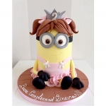 Торт детский «Миньон-девочка» на заказ