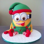 Торт детский «Новогодний Миньон» на заказ