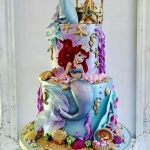 Торт с принцессами Disney «Ариэль» на заказ