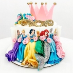 Торт с принцессами Disney «Вечеринка» на заказ