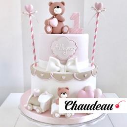 Торт детский «Мишка-девочка» фото 1 Торт детский «Мишка-девочка» на заказ