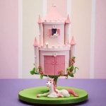 Гравитационный торт «Замок единорога» на заказ