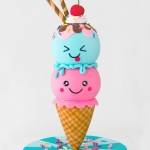 Гравитационный торт «Мороженое» на заказ