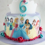 Торт с принцессами Disney «Праздник принцесс» на заказ