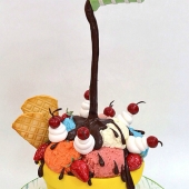 Гравитационный торт «Горячий шоколад» на заказ