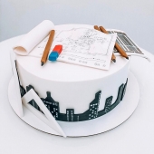 Торт на заказ для инженера «Чертеж» на заказ