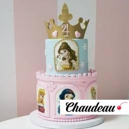 Торт с принцессами Disney «Корона принцессы» фото 1 Торт с принцессами Disney «Корона принцессы» на заказ