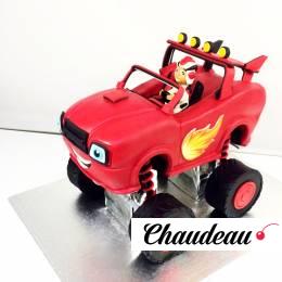 Торт в виде машины «Детский спорткар» фото 1 Торт в виде машины «Детский спорткар» на заказ