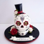 Торт на Хэллоуин «Череп Old school»