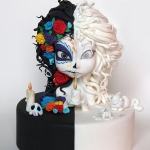 Торт на Хэллоуин «Двуликая»  на заказ