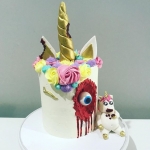 Торт на Хэллоуин «Единорог Каннибал»  на заказ