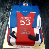 Торт для хоккеиста «ЦСКА» на заказ