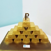 Торт на заказ «Золотые слитки» на заказ