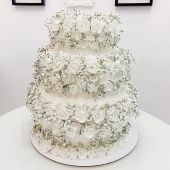 Свадебный торт на заказ «В цветах» на заказ