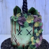 Торт на Хэллоуин «Единорог водяной»  