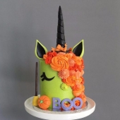 Торт на Хэллоуин «Единорог witch» на заказ