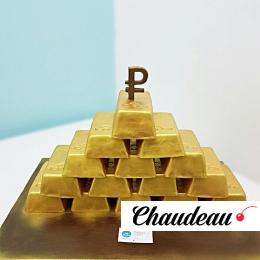 Торт на заказ «Золотые слитки» фото 1 Торт на заказ «Золотые слитки» на заказ