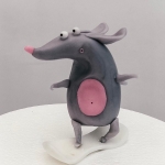 Фигурка на торт «Мышка на сноуборде» на заказ