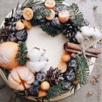 Торт на Новый год «Мандариновый» на заказ