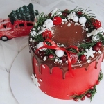 Торт на новый год «Новогодний венок» на заказ