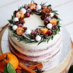 Торт на Новый год «Рождественский венок» на заказ