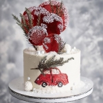 Торт на Новый год «Снежный» на заказ