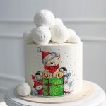 Торт на Новый год «Веселая компания» фото 1 Торт на Новый год «Веселая компания» на заказ