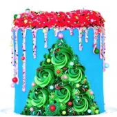 Торт на новый год «Елочка новогодняя» на заказ
