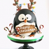 Торт на новый год «Пингвинчик» на заказ