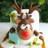 Торт на новый год «Рудольф» на заказ